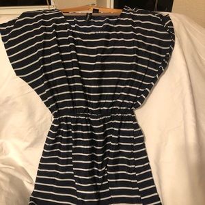 Stripe short sleeves dress